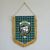 Galbraith Ancient Tartan Crest Wall Hanging Banner - Wood Pole